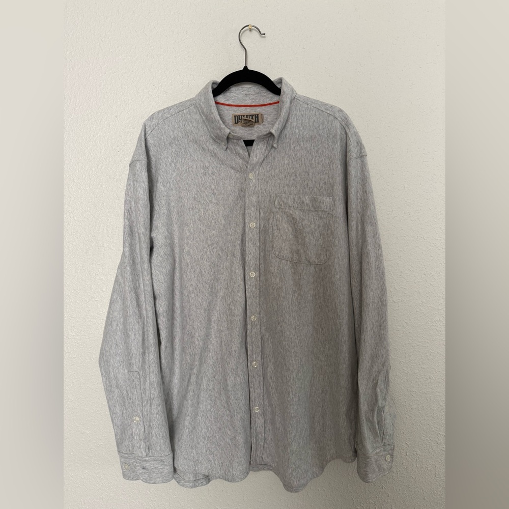 DULUTH Aileron Long Sleeve 100% Cotton Soft Stretch Button Down Shirt Mens Large